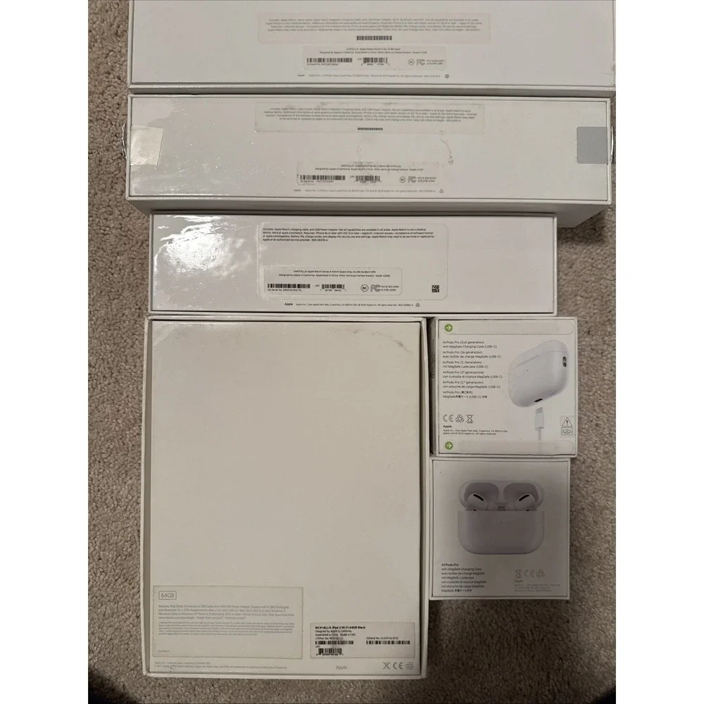 Apple Empty Boxes variety Ipad, Airpods, Watch series 2, series 5